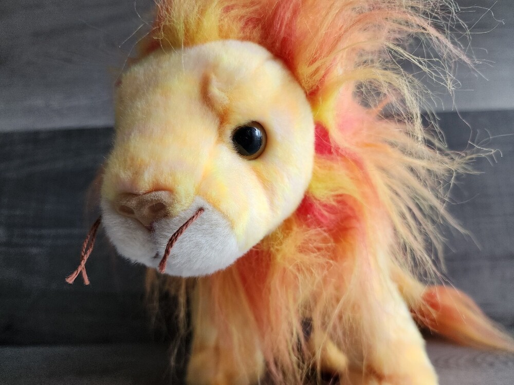 Ty Beanie Buddies 12" Bushy The Lion Orange Bean Bag Plush Stuffed Animal 2000